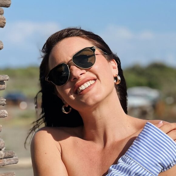 Bottega Veneta BV1271S 002 Sunglasses Gold Aviator Frame, Brown Lenses - Picture 1 of 13